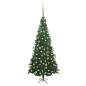 Preview:  Künstlicher Weihnachtsbaum mit Beleuchtung Kugeln L 240 cm Grün
