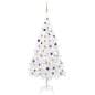 Preview:  Künstlicher Weihnachtsbaum mit Beleuchtung & Kugeln Weiß 210 cm