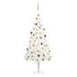 Preview:  Künstlicher Weihnachtsbaum mit Beleuchtung & Kugeln Weiß 210 cm