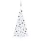 Preview:  Künstlicher Halb-Weihnachtsbaum Beleuchtung Kugeln Weiß 240 cm