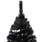 Preview:  Künstlicher Weihnachtsbaum Beleuchtung & Kugeln Schwarz 240 cm