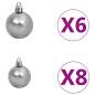 Preview:  Künstlicher Weihnachtsbaum Beleuchtung & Kugeln Silber 150 cm