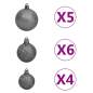 Preview:  Künstlicher Weihnachtsbaum Beleuchtung & Kugeln Silber 180 cm