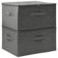 Preview: Aufbewahrungsboxen 2 Stk. Stoff 43x34x23 cm Anthrazit