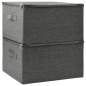 Preview: Aufbewahrungsboxen 2 Stk. Stoff 43x34x23 cm Anthrazit