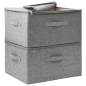 Preview: Aufbewahrungsboxen 2 Stk. Stoff 43x34x23 cm Grau