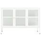 Preview: Sideboard Weiß 105x35x70 cm Stahl und Glas