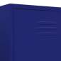 Preview: Kleiderschrank Marineblau 90x50x180 cm Stahl   