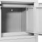 Preview: Büroschrank Hellgrau 90x40x102 cm Stahl