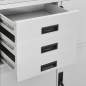 Preview: Büroschrank Hellgrau 90x40x180 cm Stahl 
