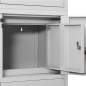 Preview: Büroschrank Hellgrau 90x40x180 cm Stahl 