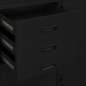 Preview: Büroschrank Schwarz 90x40x180 cm Stahl 