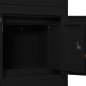 Preview: Büroschrank Schwarz 90x40x180 cm Stahl 