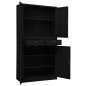 Preview: Büroschrank Schwarz 90x40x180 cm Stahl 