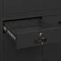 Preview: Büroschrank Anthrazit 90x40x180 cm Stahl 