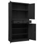 Preview: Büroschrank Anthrazit 90x40x180 cm Stahl 