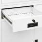 Preview: Büroschrank Weiß 90x40x180 cm Stahl und Hartglas
