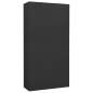 Preview: Büroschrank Anthrazit 90x40x180 cm Stahl gehärtetes Glas
