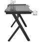 Preview:  Gaming-Schreibtisch mit LED Y-Gestell Schwarz 110x60x75 cm