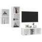 Preview:  3-tlg. TV-Schrank-Set Weiß Holzwerkstoff
