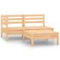 Preview: 3-tlg. Garten-Lounge-Set Massivholz Kiefer