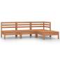 Preview: 4-tlg. Garten-Lounge-Set Massivholz Kiefer Honigbraun