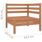 Preview: 3-tlg. Garten-Lounge-Set Honigbraun Massivholz Kiefer