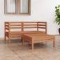 Preview: 3-tlg. Garten-Lounge-Set Honigbraun Massivholz Kiefer