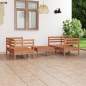 Preview: 5-tlg. Garten-Lounge-Set Honigbraun Massivholz Kiefer