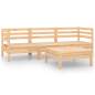 Preview: 4-tlg. Garten-Lounge-Set Massivholz Kiefer 