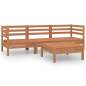 Preview: 4-tlg. Garten-Lounge-Set Honigbraun Massivholz Kiefer