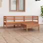 Preview: 4-tlg. Garten-Lounge-Set Honigbraun Massivholz Kiefer