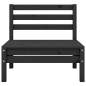 Preview: 4-tlg. Garten-Lounge-Set Schwarz Massivholz Kiefer