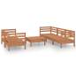 Preview: 6-tlg. Garten-Lounge-Set Honigbraun Massivholz Kiefer