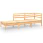 Preview: 3-tlg. Garten-Lounge-Set Massivholz Kiefer