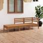 Preview: 3-tlg. Garten-Lounge-Set Honigbraun Massivholz Kiefer