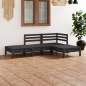 Preview:  4-tlg. Garten-Lounge-Set Massivholz Kiefer Schwarz