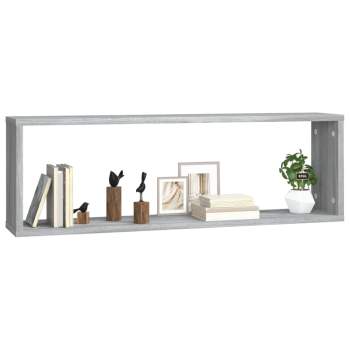  Wandregale 4 Stk. Grau Sonoma 80x15x26,5 cm Holzwerkstoff