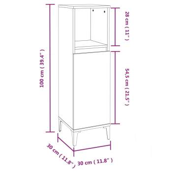  3-tlg. Badmöbel-Set Räuchereiche Holzwerkstoff