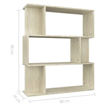  Bücherregal/Raumteiler Sonoma-Eiche 80x24x96 cm Holzwerkstoff