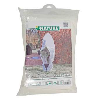 Nature Wintervlies mit Reißverschluss 70 g/m² Weiß 2,5×2,5×3 m 