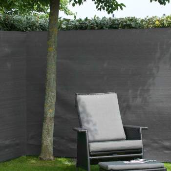Garten-Sichtschutz Zaunblende PE 1,2×5 m Anthrazit