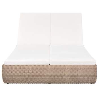  Outdoor-Sonneninsel Poly Rattan Beige