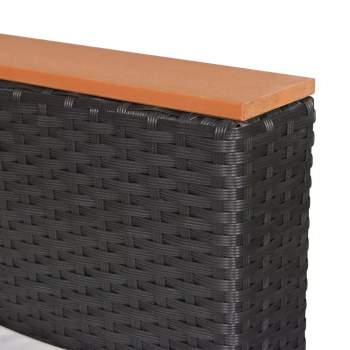  5-tlg. Garten-Lounge-Set mit Kissen Poly Rattan Schwarz