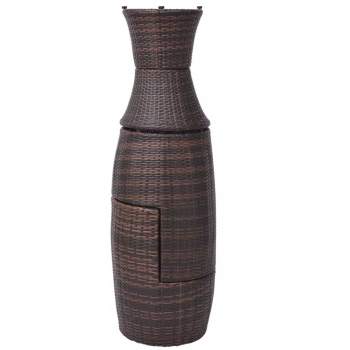  3-tlg. Bistro-Set mit Auflagen Poly Rattan Braun