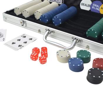  Poker Set mit 500 Chips Aluminium