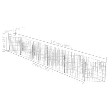  Gabionenkorb Pflanzkasten Gemüse-Hochbeet Stahl 300×30×50 cm