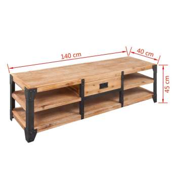  TV-Schrank Massivholz Akazie 140x40x45 cm