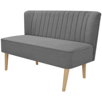  Sofa Stoff 117 x 55,5 x 77 cm Hellgrau