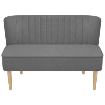  Sofa Stoff 117 x 55,5 x 77 cm Hellgrau